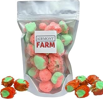 Freeze-Dried Candy Salt Water Taffy 2 oz - Cut To Bite Sized Pieces - Ships In Box - Deliciously Crunchy, Intense Flavor, Lightweight Snack (Candy Apple)