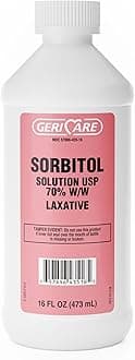 GeriCare Sorbitol Liquid Laxative Solution USP 70% W/W, Fast-Acting, Non-Habit Forming Laxative for Occasional Constipation, Hydrating Stool Softener for Digestive Health, 16 Fl Oz (Pack of 2)