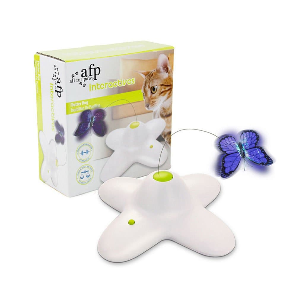 Beika Pet Cat Playing Interactive Toy Cat Kitten Teaser Shiny Flash Flutter Butterfly Game Electric Mute Haybine