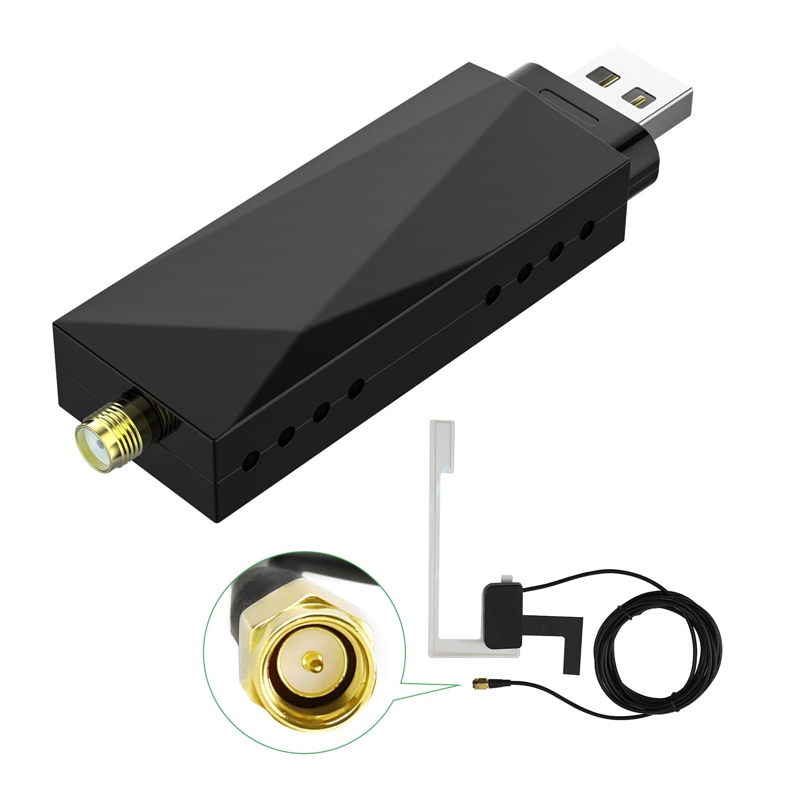 Eonon DAB/DAB+ Digital Radio Adapter Receiver USB Dongle for Android 13/14 Car Stereo GPS 4G LTE Headunit compatiable with BMW E46X7/E90X7 /SEAT VWX6S VWX7/ Universal UX6S/UX7/SD1X6S A503