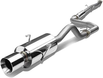 DNA MOTORING CBE-AI942RS-NRT Stainless Steel Cat Back Exhaust System [Compatible with 94-01 Acura Integra 4-Dr Sedan，Do Not Fit GS-R and Type R Models]