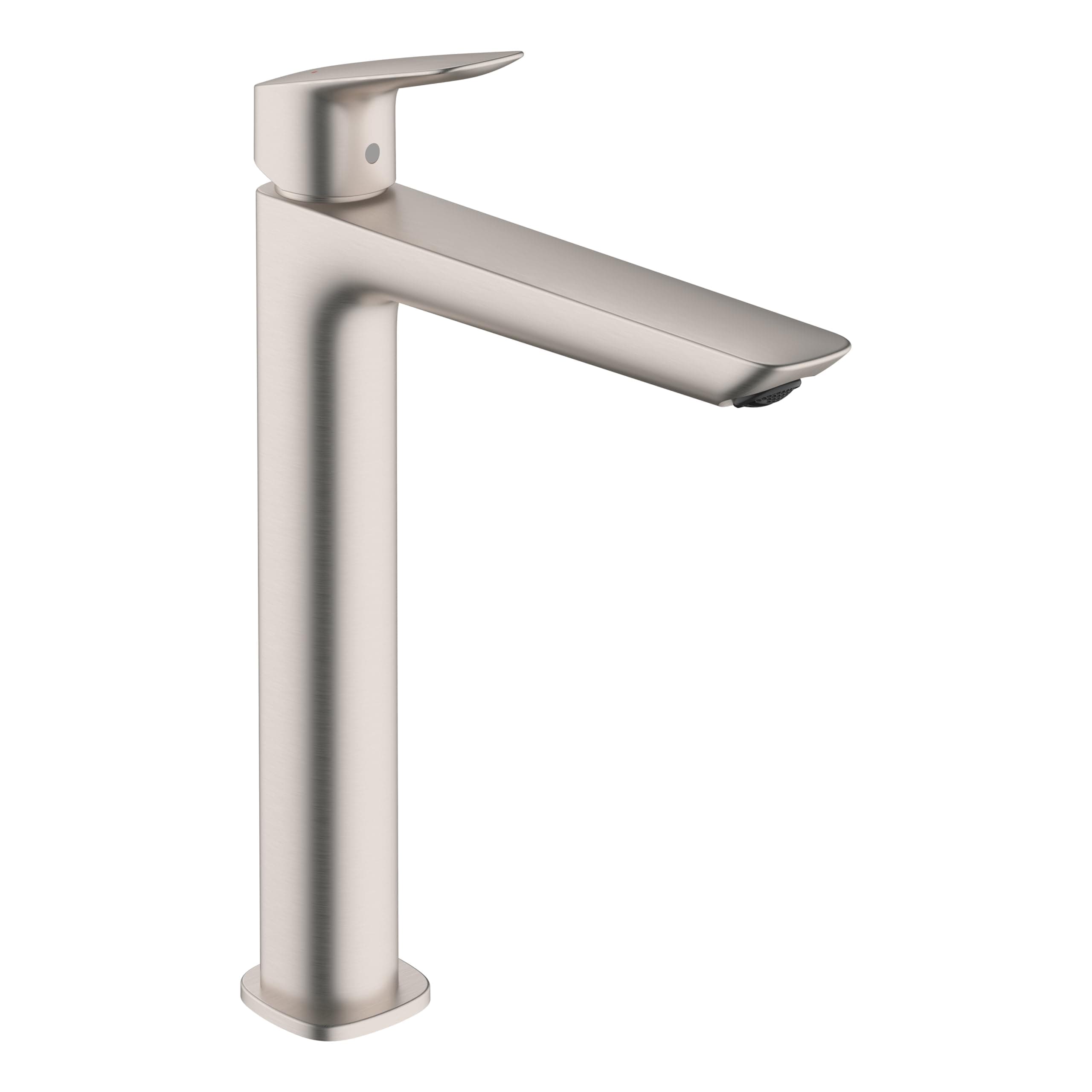 Logis Fine Modern 1-Handle 1-Hole 12-inch Tall Bathroom Sink Faucet in Brushed Nickel, 71258821