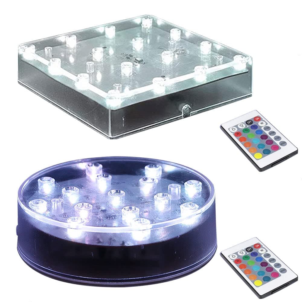 LARDUX Rechargeable Round LED Light Base & Square LED Light Base