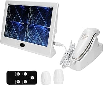 Scalp Detector, 13inch 50X/200X Lens Multi‑Functional Rechargeable Digital Hair Skin Analyzer Microscope Magnifier High Sensitivity Hair Follicle Skin Analyser Tester Machine with 3 Light Modes(US)