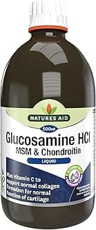 – Glucosamine, MSM and Chondroitin Liquid, with Vitamin C, Apple and Blackcurrant Flavour, 500 ml