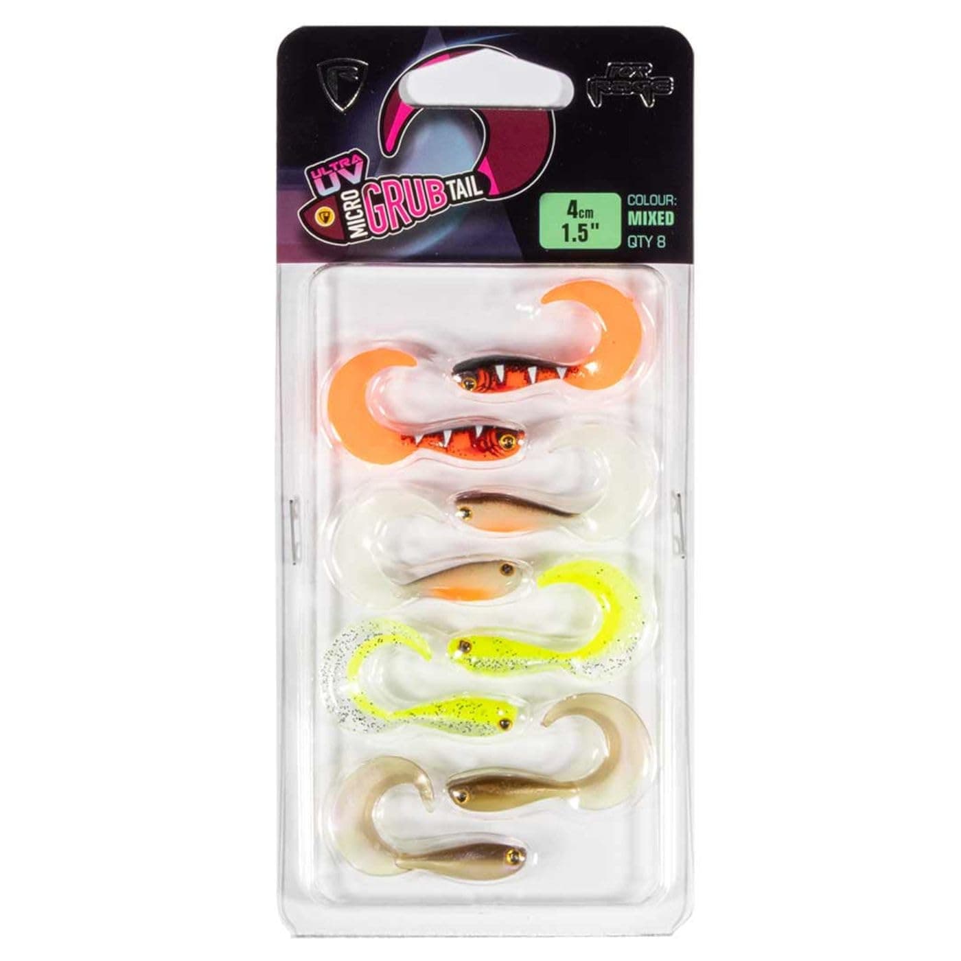 Fox Rage UV Micro Grub 4cm Qty 8 NMC062