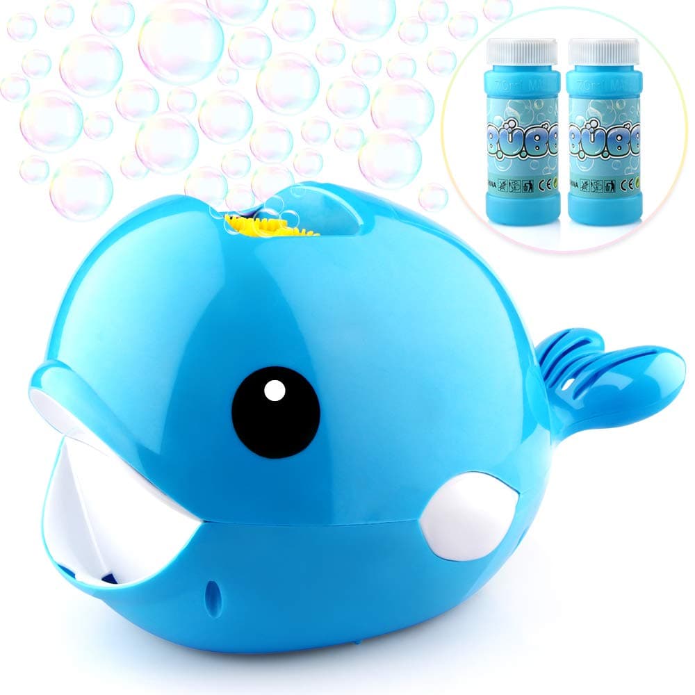 Growsland Automatic Bubble Machine with 2x70ml Liquid For Kids Boys Girls Bubble Toys Portable Bubble Maker With 3000+ Bubbles Per Minute Outdoor Toys Bubbles Games Gifts For Garden Party Wedding