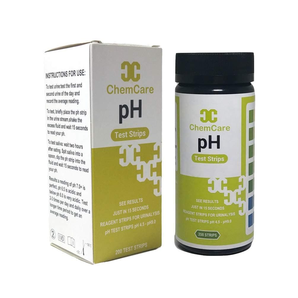 pH Test Strips(200ct) - Testing Body pH levels with Urine and Saliva.Acid and Alkaline Testing Strips for Monitoring Your Body pH Balance (pH 4.5-9.0)