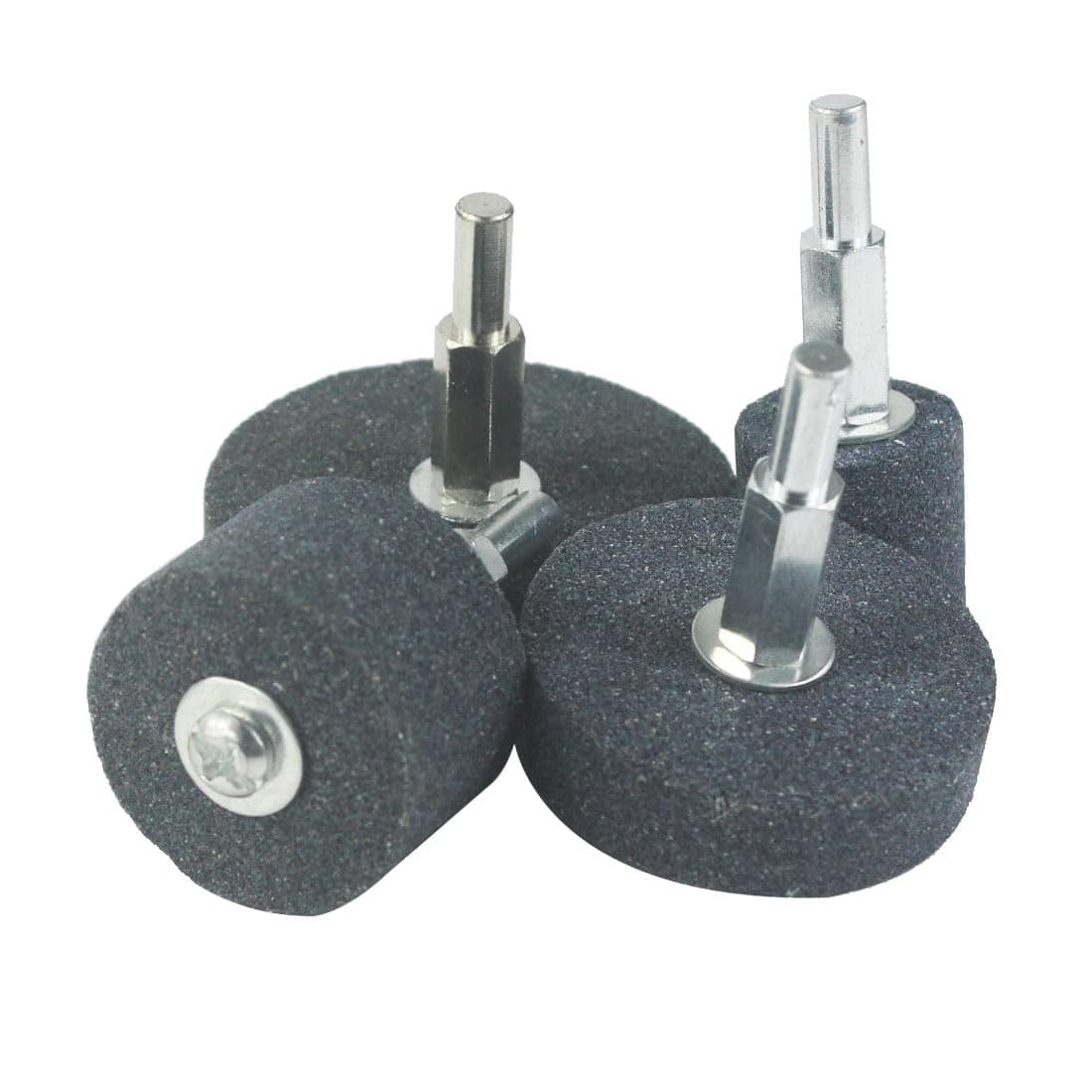 𝐋𝐮𝐨 𝐤𝐞 4 Pcs Mounted Grinding Stone - 1/4 Inch Shank Assorted Shape Grinding stones Sharpening Wheel for Rotary Tools, Drill, Grinder