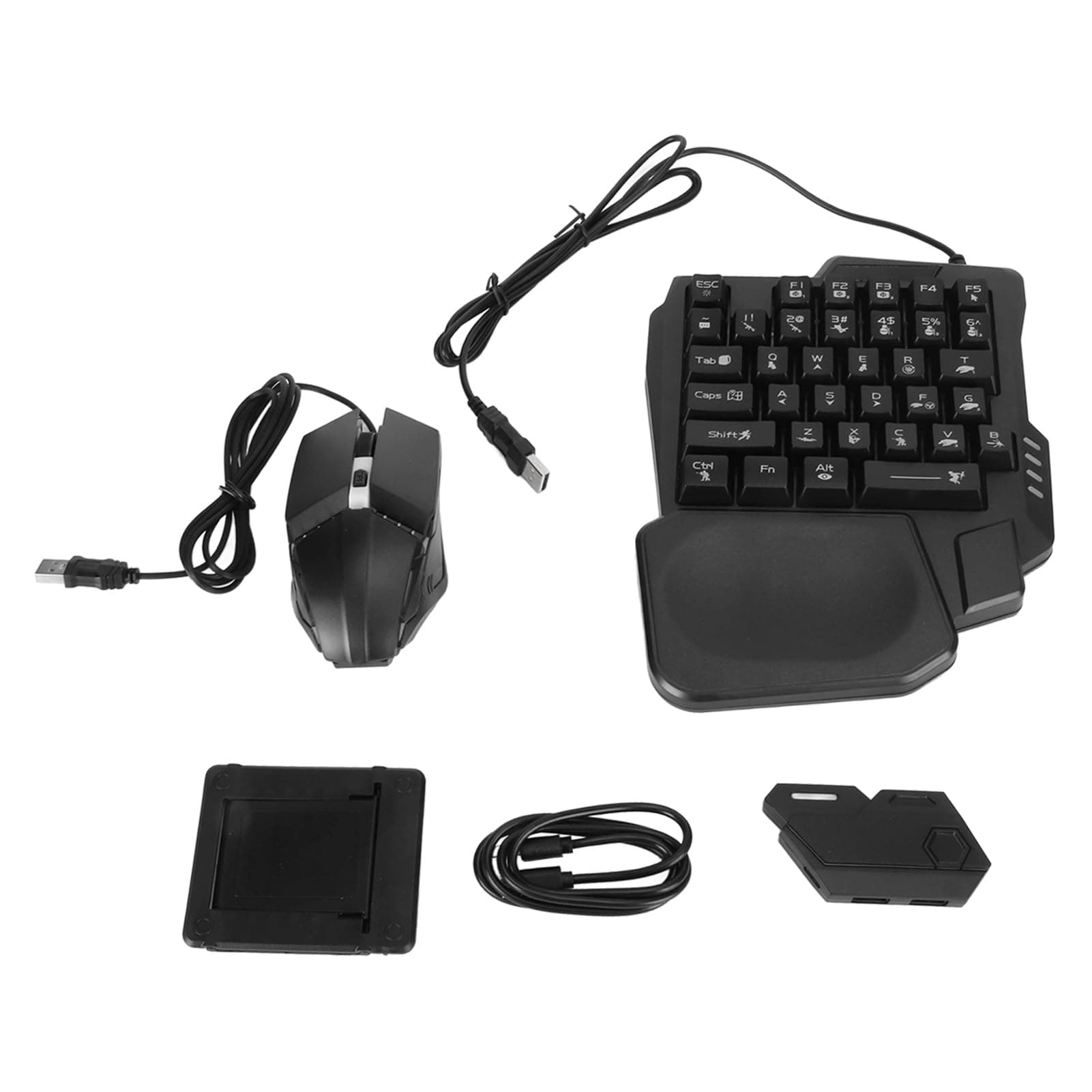 4 in 1 Mobile Game Combo Pack, Mix Se Converter + K13 Keyboard + G4 Mouse + Stand Handy Keyboard and Mouse Set, 5.0 Connection, for Android for