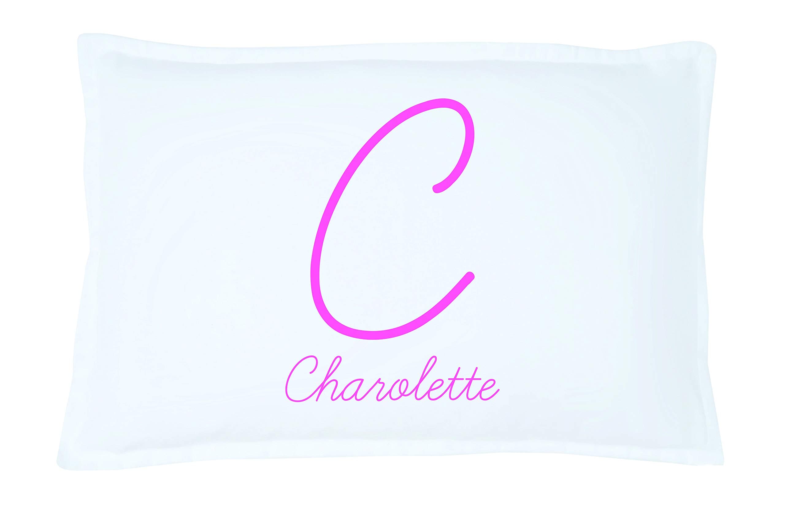 Personalized Lovely Font Pillowcase, Monogrammed Pillowcases, Custom Pillow Cases Personalized, Decorative Pillows for Girls, Personalized Monogram, Name Pillows, Microfiber Standard 20 by 30 inches