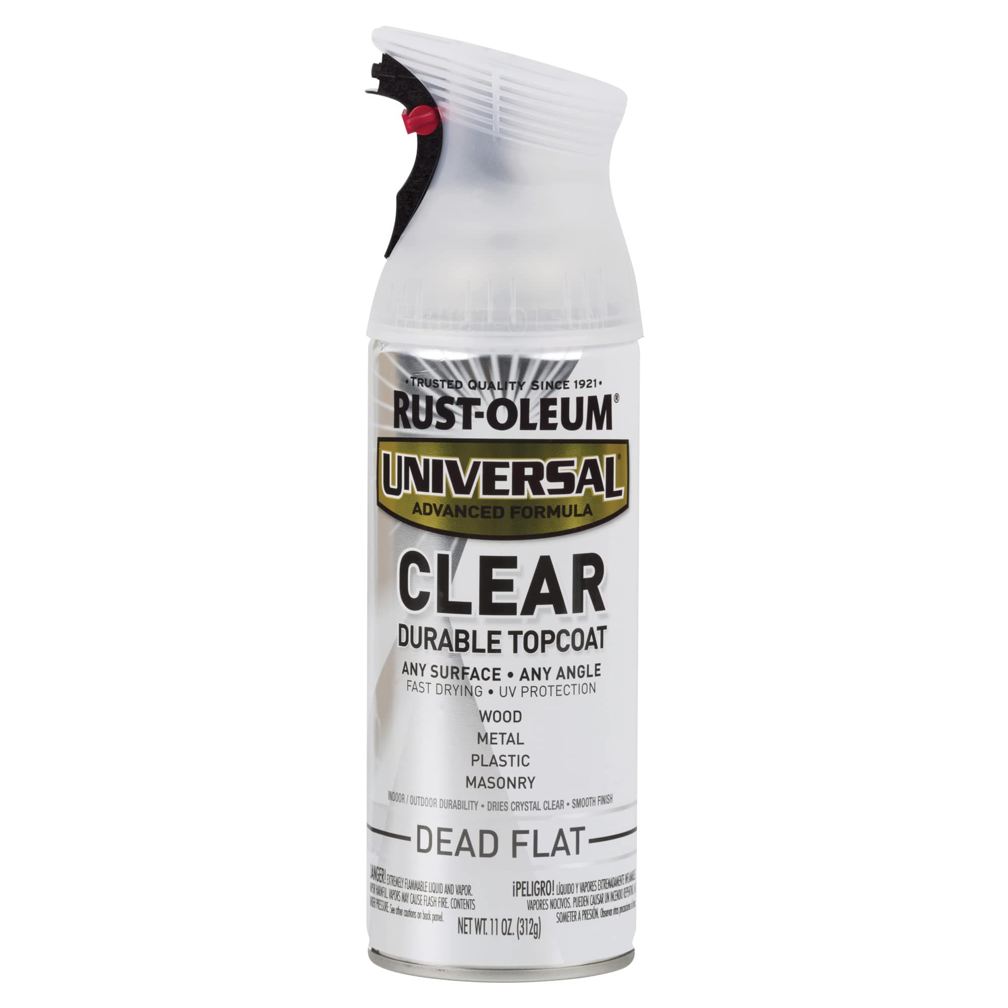 Rust-OlEUm Clear 302151 Universal All Surface Spray Paint 11 Oz, Dead Flat