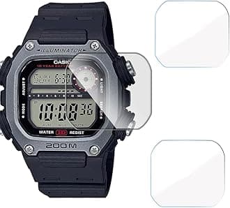 screen guard for Casio Watch | Pack of 3 | Edge to Edge Coverage | Ultrathin 0.125mm 9H anti shock flexible Watch screen protector TPU membrane (Casio GBD-200-1DR)