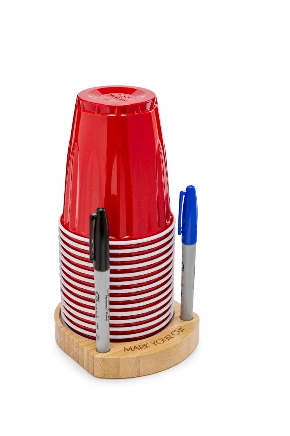 Party Cup Holder for 3-4" Cups - Hosting Essential to Prevent Mix-Ups & Reduce Waste - Sturdy Drink Organizer with Rubber Feet for Birthdays, BBQs, & Holiday Gatherings (Cups & Markers Not Included)