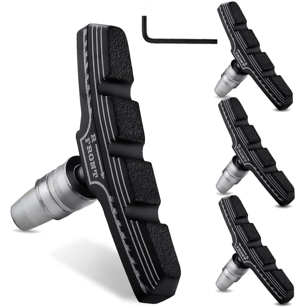 Hapleby 4PCS Premium Bike Brake Pads, Professional Mountain Bicycle V-Brake Pads, Bike Brake Blocks Kit, for Free Hex Wrench