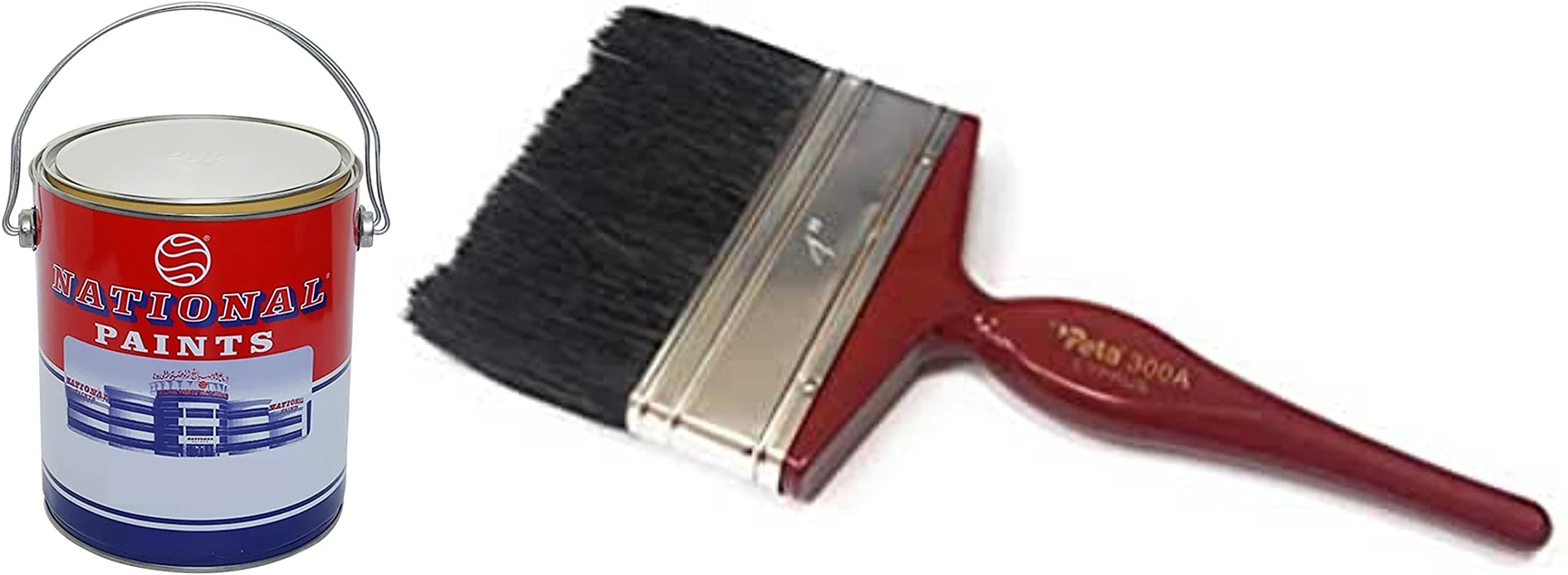 ABBASALINATIONAL PAINTS WATER BASED 3.6 LITER WITH 4" PAINT BRUSH (426 NATIONAL BLUE)