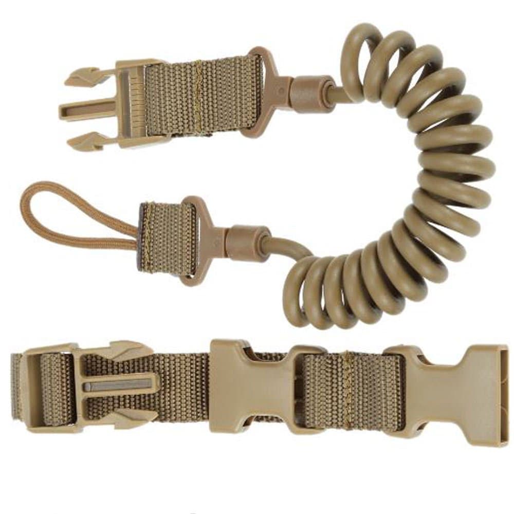 Quick Release Coiled Pistol Hand Gun Safety Lanyard