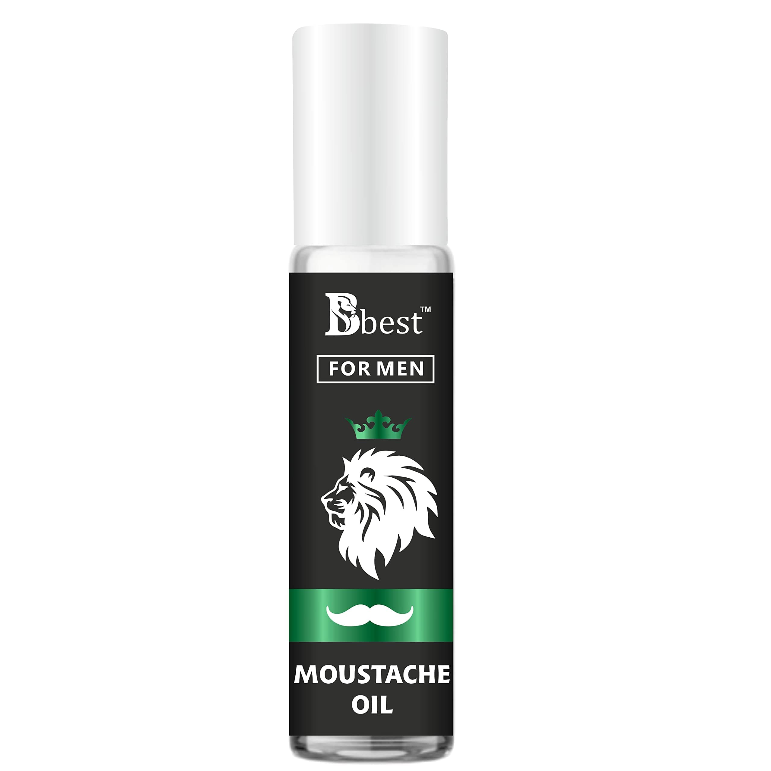 BBest Mustache Growth Roll On - 9 ml with with Almond and Coconut Oils | Promotes hair growth | Stimulates Hair Follicles | Easy to use