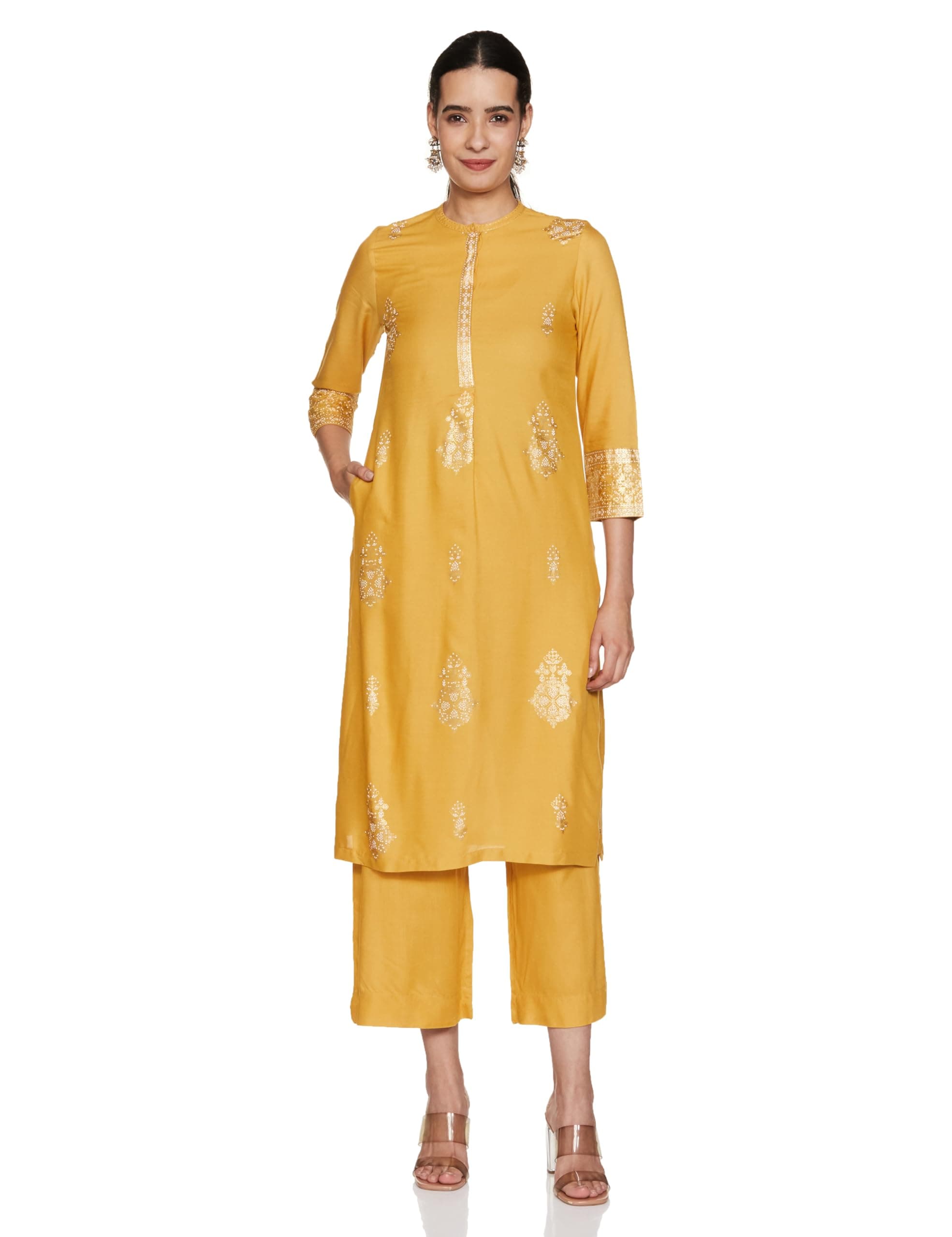 BIBAWomen's Cotton Kurta Suit Set