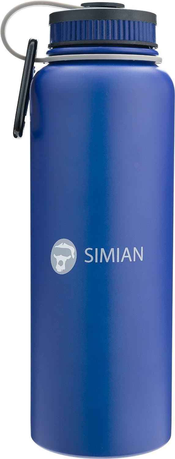 Simian Insulated Water Bottle Flask for Hot or Cold Drinks - 1.2L - (Blue)