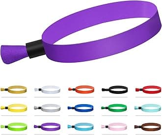 100 Pcs Cloth Event Wristband, Disposable Wristbands for Events, Colored Wristbands Events,for Lightweight Concert,Club Entrance Wrist Strap Party Wristband Event (Color : Purple1)