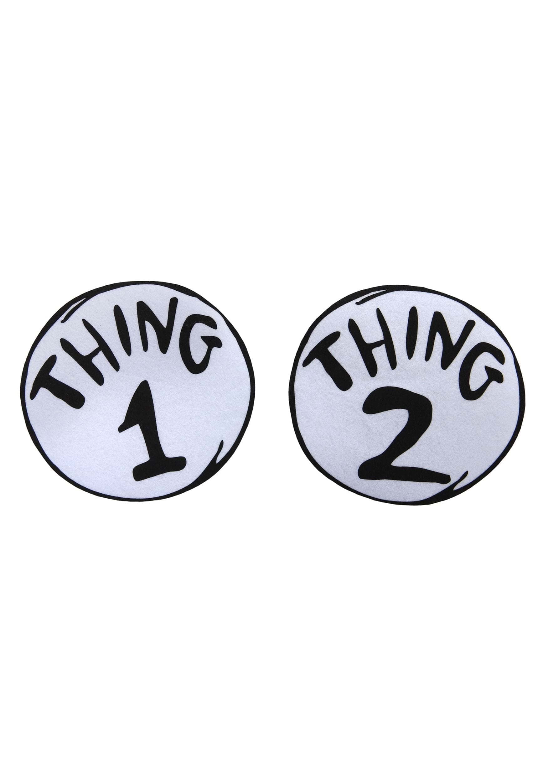 elope Dr. Seuss Thing 1 & Thing 2 Large 2 Piece Iron On Patch Set Standard