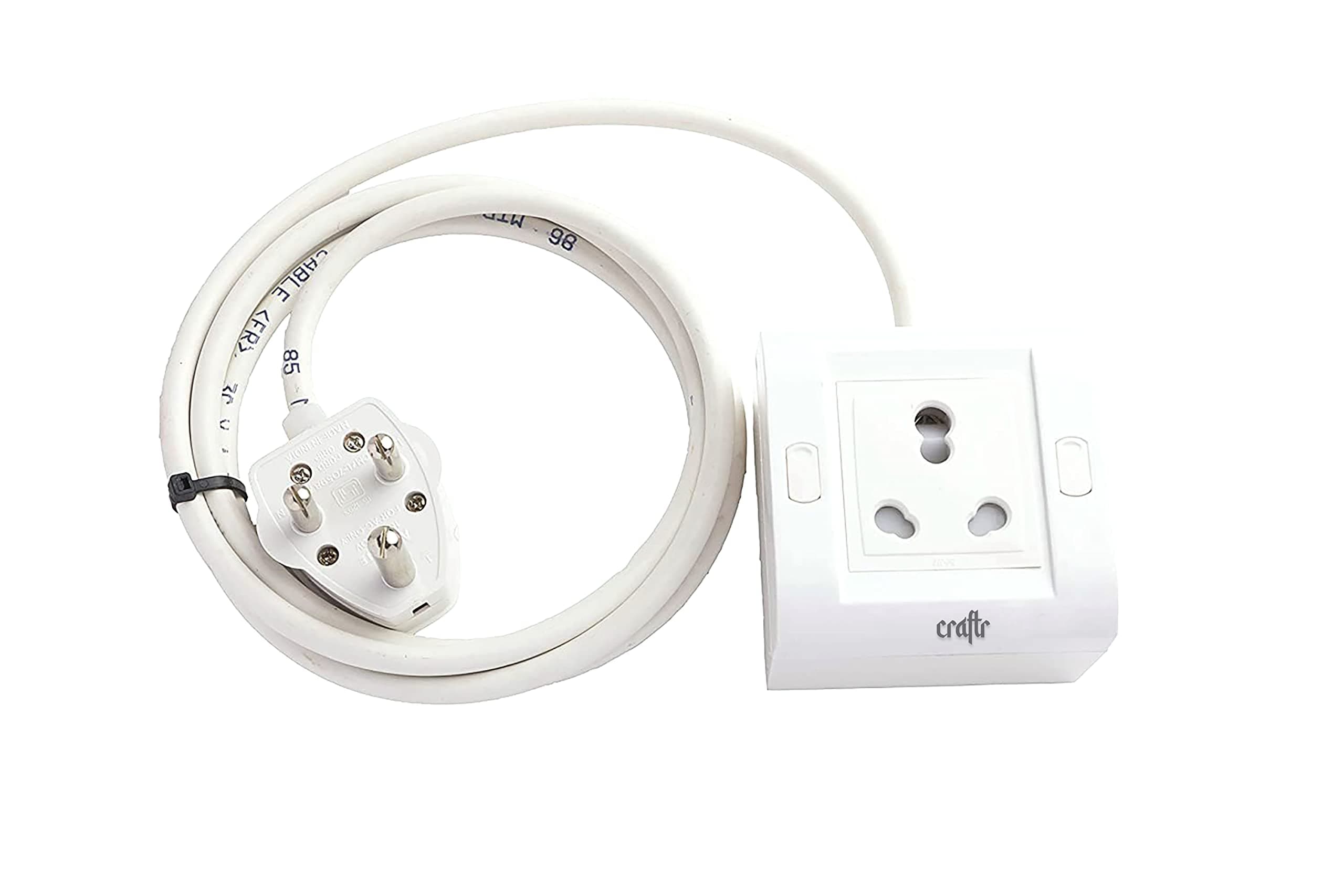 Craftr 16 Amp Socket and 16 Amp Power Plug | Electric Extension Board | Heavy Duty Cord (25 Meter)