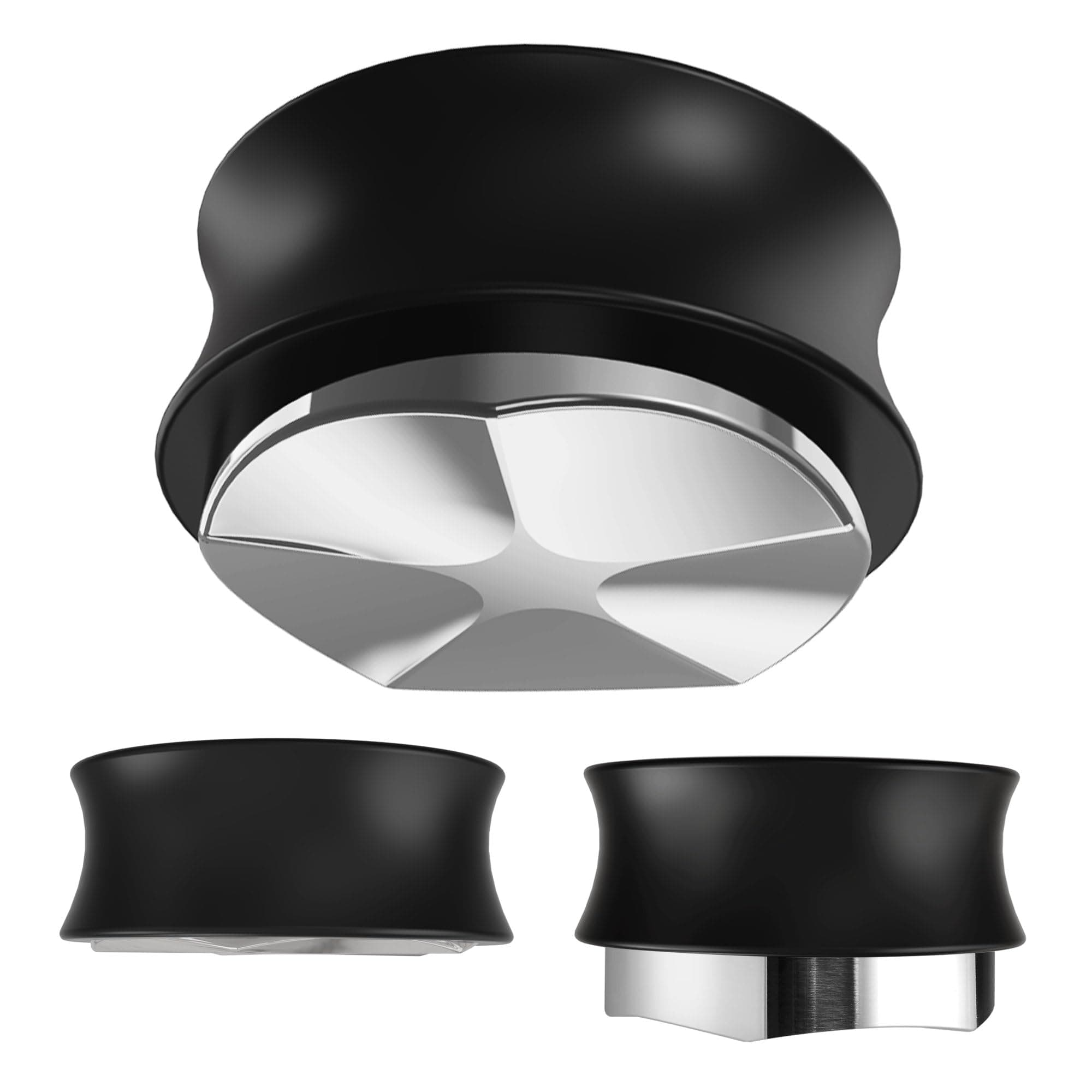 KYONANO 58.5mm Coffee Distributor, Coffee Gravity Distribution Tool, Espresso Adaptive Distributor and Leveler Tool for 58mm Bottomless Portafilter, 304 Stainless Steel 5 Blade Base ﻿