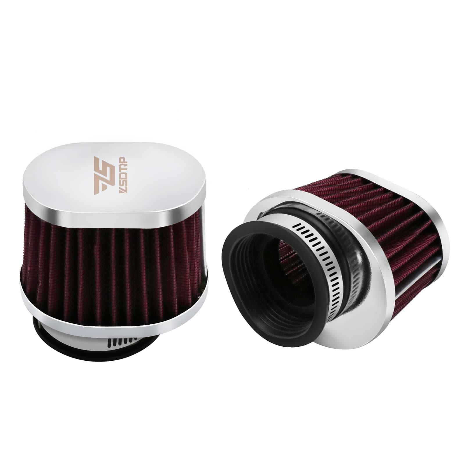 2PCS Motorcycle Air Filter Universal 50MM Replacement Engine Filter Dirt Bike High Performance Air Filters Fit Motocross Carburetor Cleaner for Pit Bike Scooter Moped YAMAHA HONDA SUZUKI KAWASAKI ATV