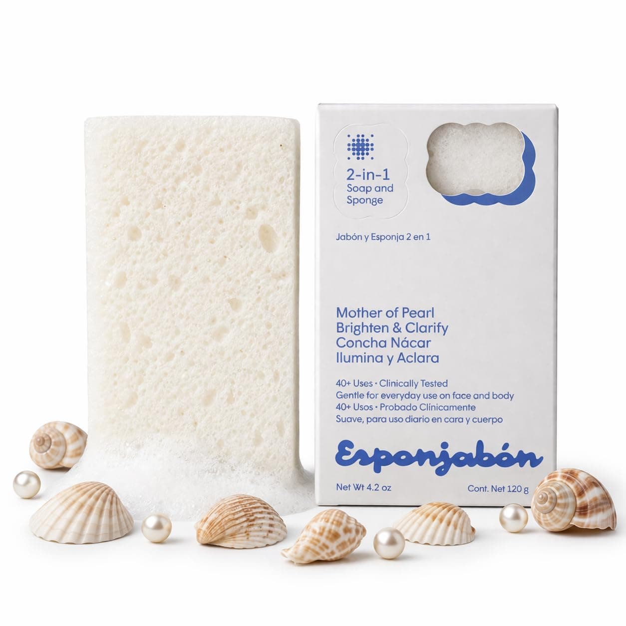 Esponjabon Sponge Soap Concha Nacar