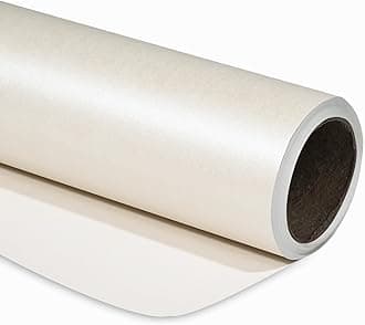 RUSPEPA Off White Matte Wrapping Paper - Solid Color Pearly - Lustre Paper, Off White Perfect for Wedding, Birthday, Christmas, Baby Shower,DIY Bouquet-17 Inches X 32.8 Feet