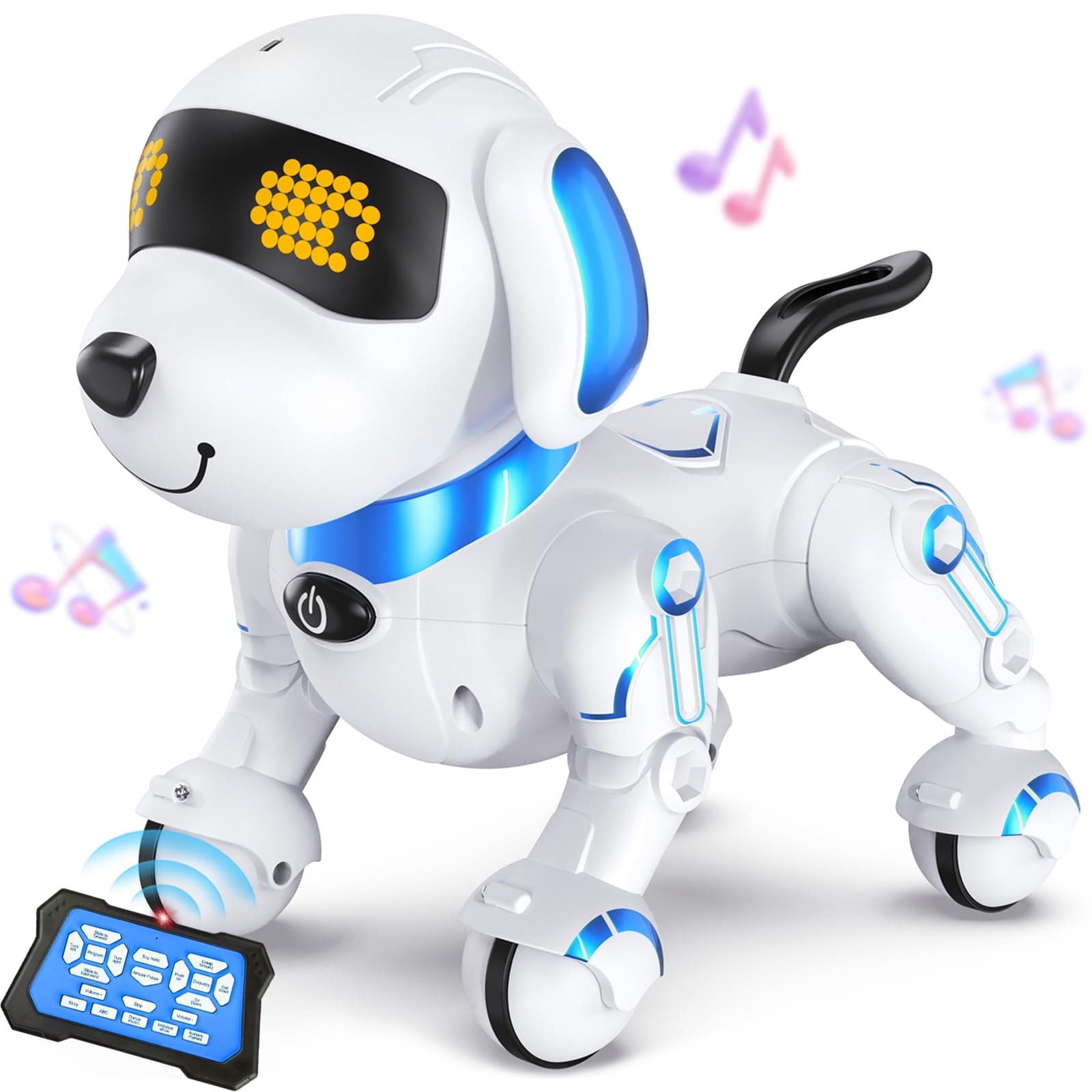 Robot Dog Remote Control Robot Toys with Sing Dance, Easter Toy Kids Toy, 17 Functions E Interactive Dog for 6+, Programmable Smart Interactive Robotic Pets