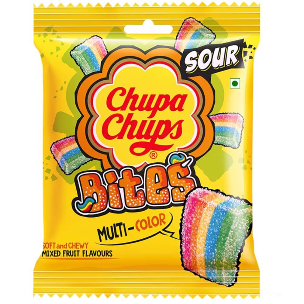 Sour Bites, Mixed Fruit Punch Flavour, Soft & Chewy Toffee, 30 Pc, 61.6 Grams / 66 g, 30 pcs , Weight May Vary.