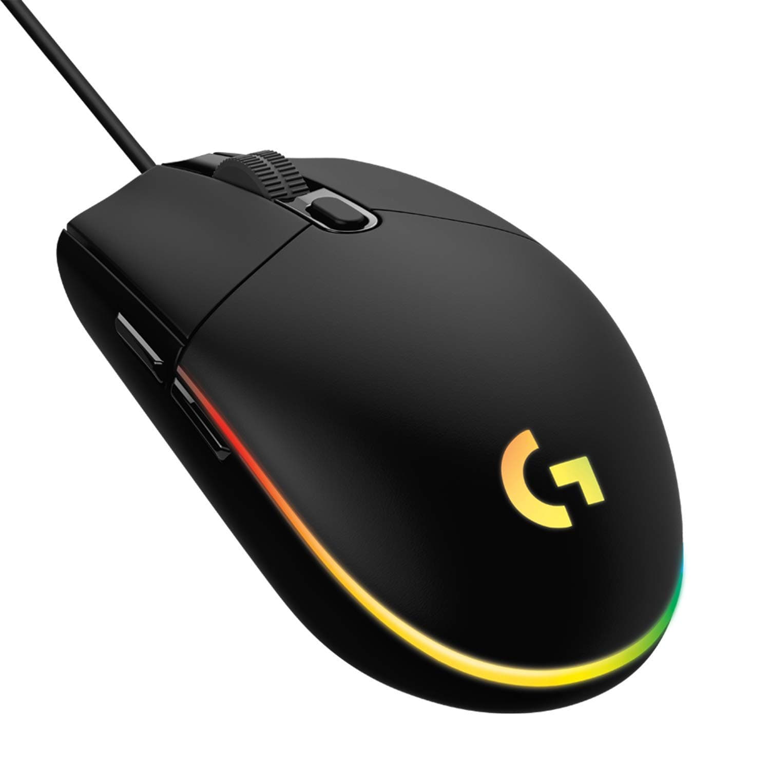 Logitech G102 Light Sync Gaming Mouse with Customizable RGB Lighting, 6 Programmable Buttons Light Weight (Black)