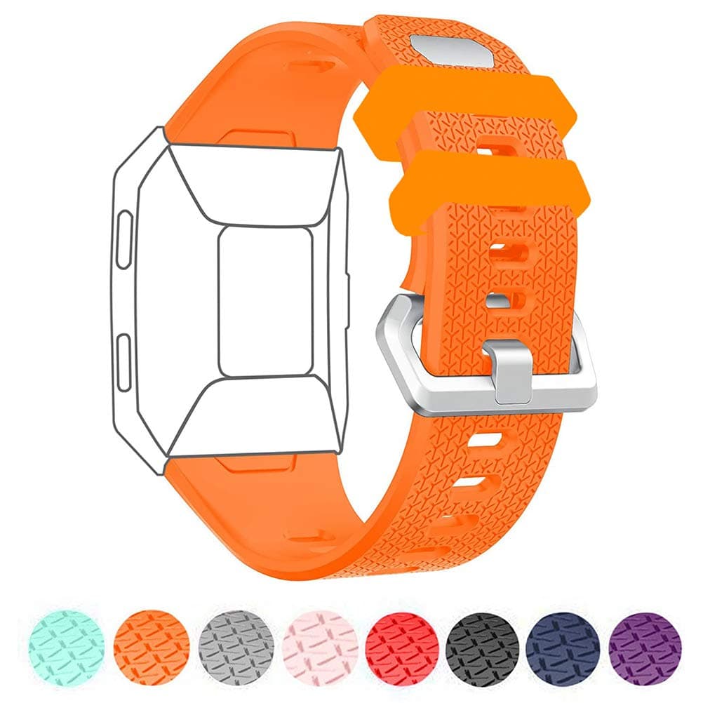 DD Watchband Compatible with Fitbit Ionic Straps Men Women, Soft Silicone Adjustable Sport Wrist Strap Replacement for Fitbit Ionic Watch Strap