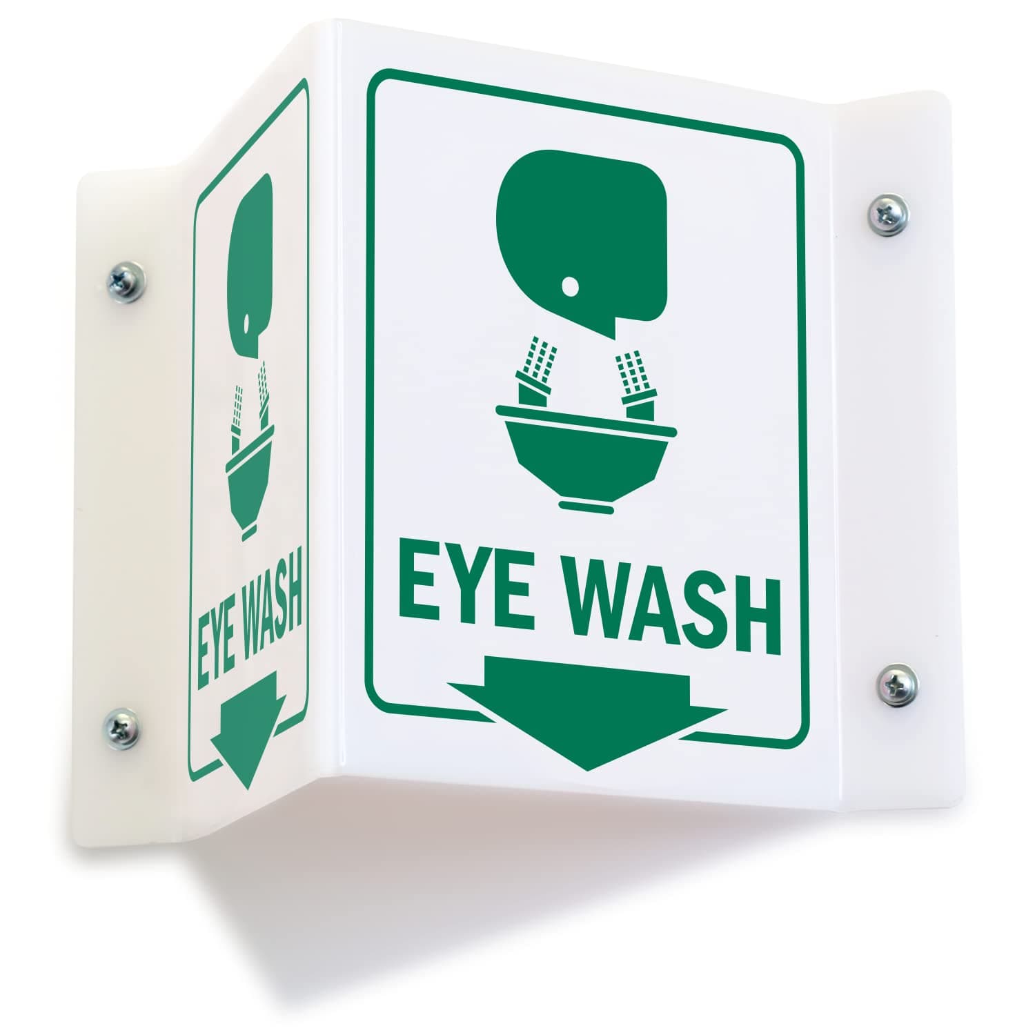 Projecting V-Sign : Eye Wash, PVC Water Proof Sticker Fixed on SunBoard