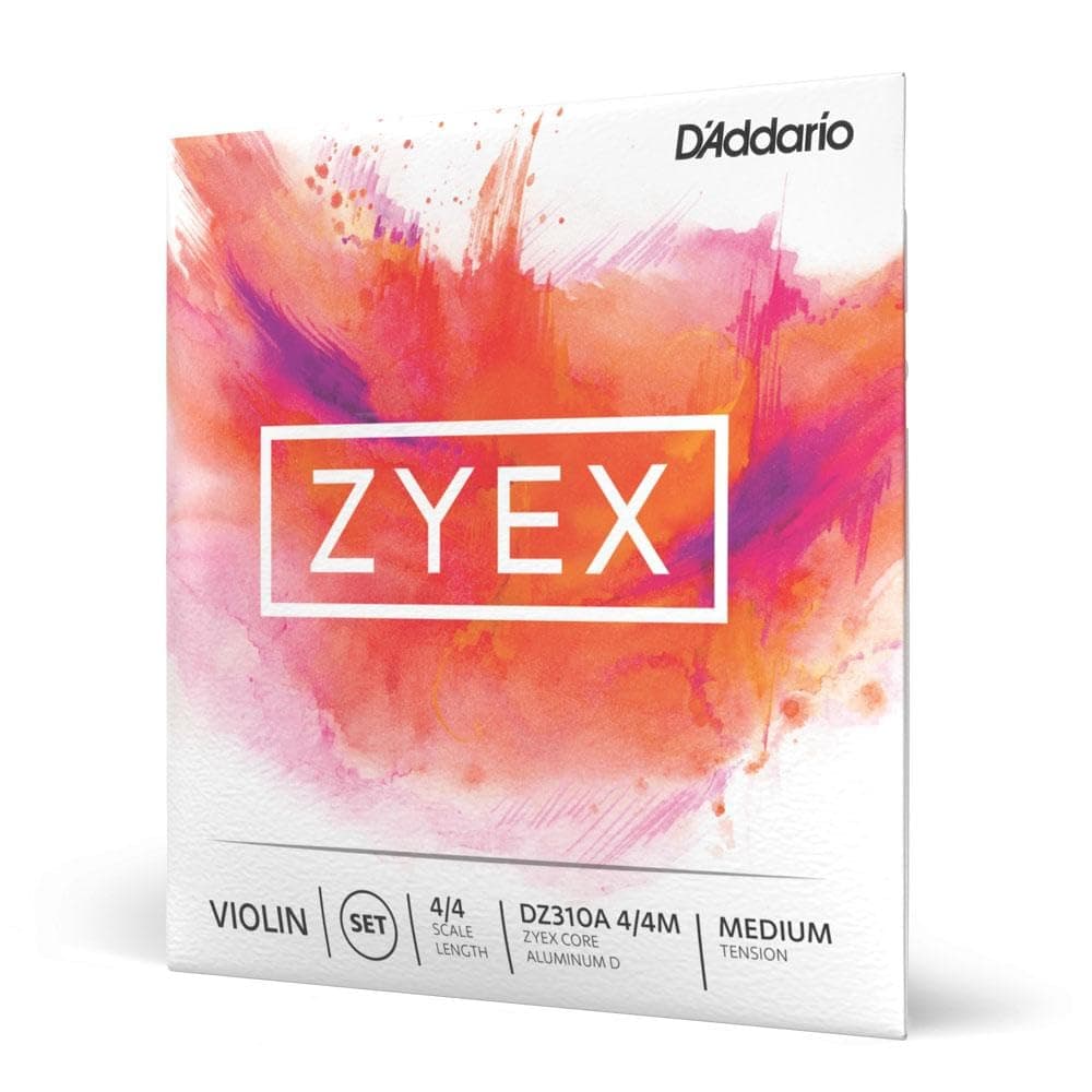 DZ310A 4/4M Zyex Aluminum D 4/4 Scale Medium Tension Violin String Set