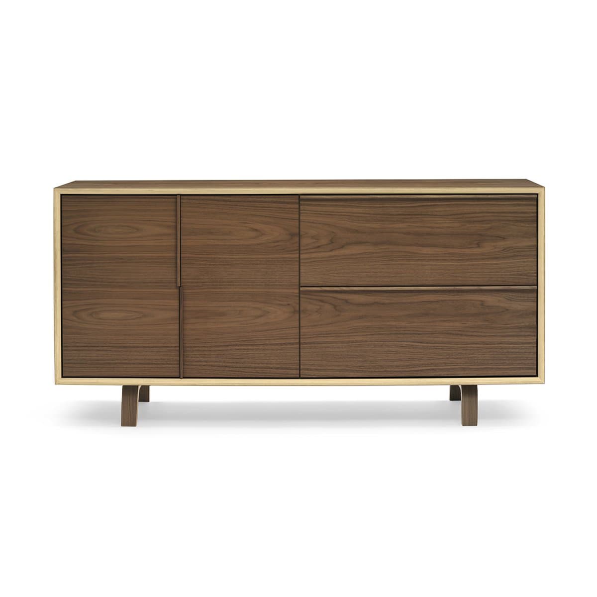 Cherner 2 Door 2 Drawer File Cabinet - Classic Walnut