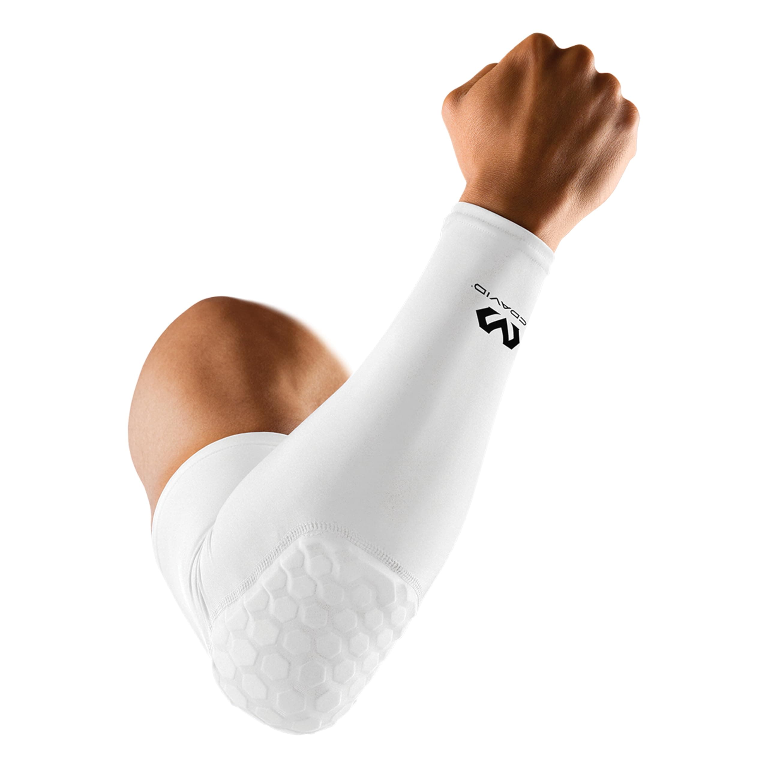 6500 Hex Padded Arm Sleeve, Compression Arm Sleeve w/Elbow Pad for Football, Volleyball, Baseball Protection, Youth & Adult Sizes, Sold as Single Unit (1 Sleeve)