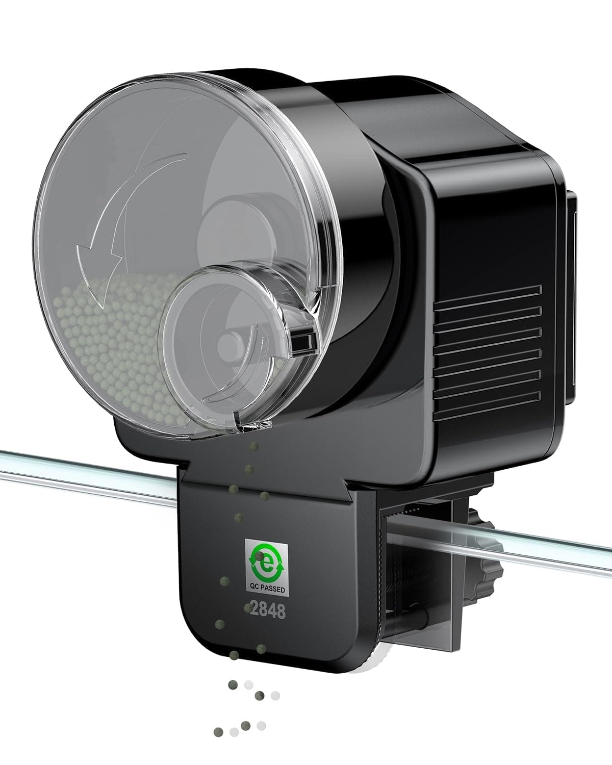 Pawfly Automatic Fish Feeder for Aquarium, Auto Vacation Timer for Tank 60 ml Adjustable Fish Food Dispenser for Pellets Strips, Battery Operated (Battery Not Included)