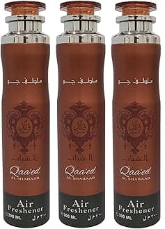 Arabian Air Freshener Bundle (3 x 300ml) Dubai, Luxury Scent, Long Lasting Fragrance (3 x Qaa'ed Al Shabaab)