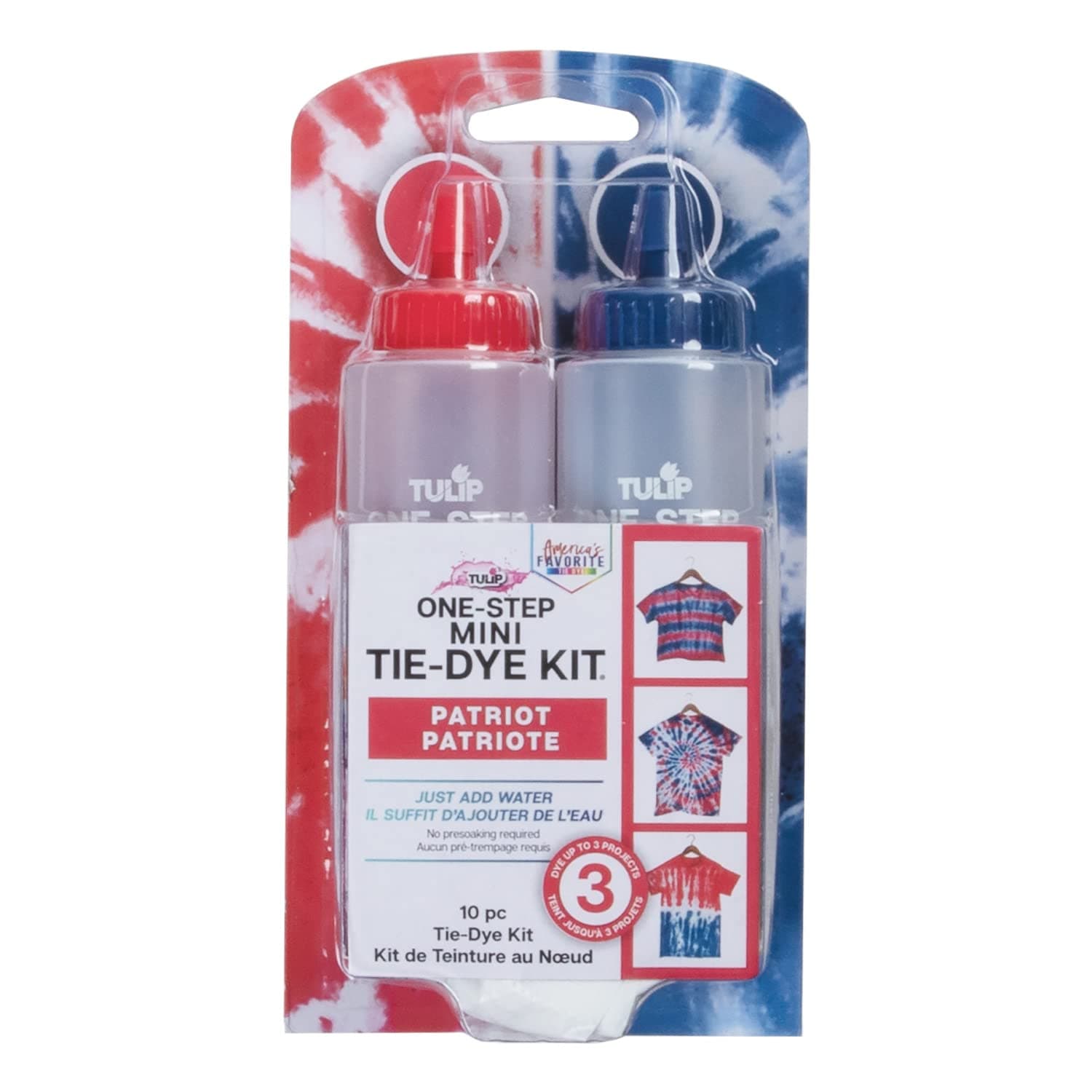 Tulip One Step Tie Dye Kit: Mini Patriotic Kit in Red and Blue (32453)