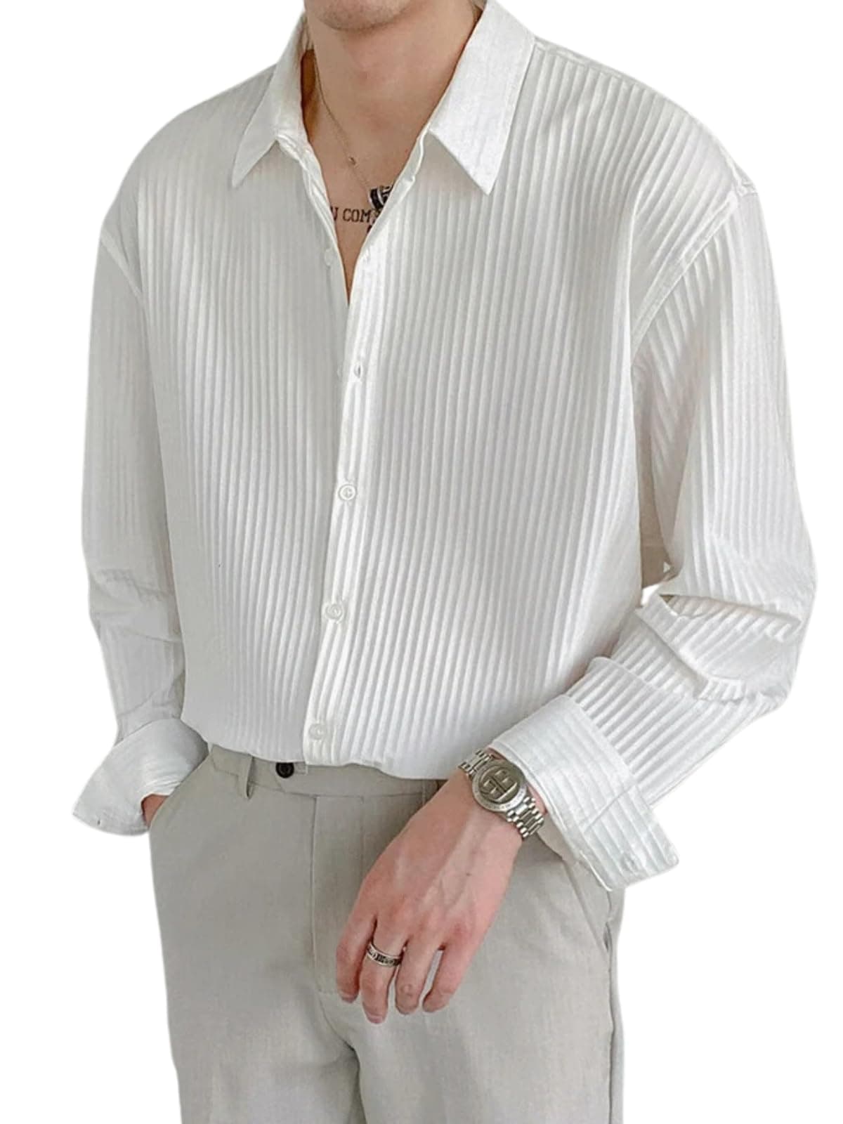 Men's Textured Regular Fit Shirt