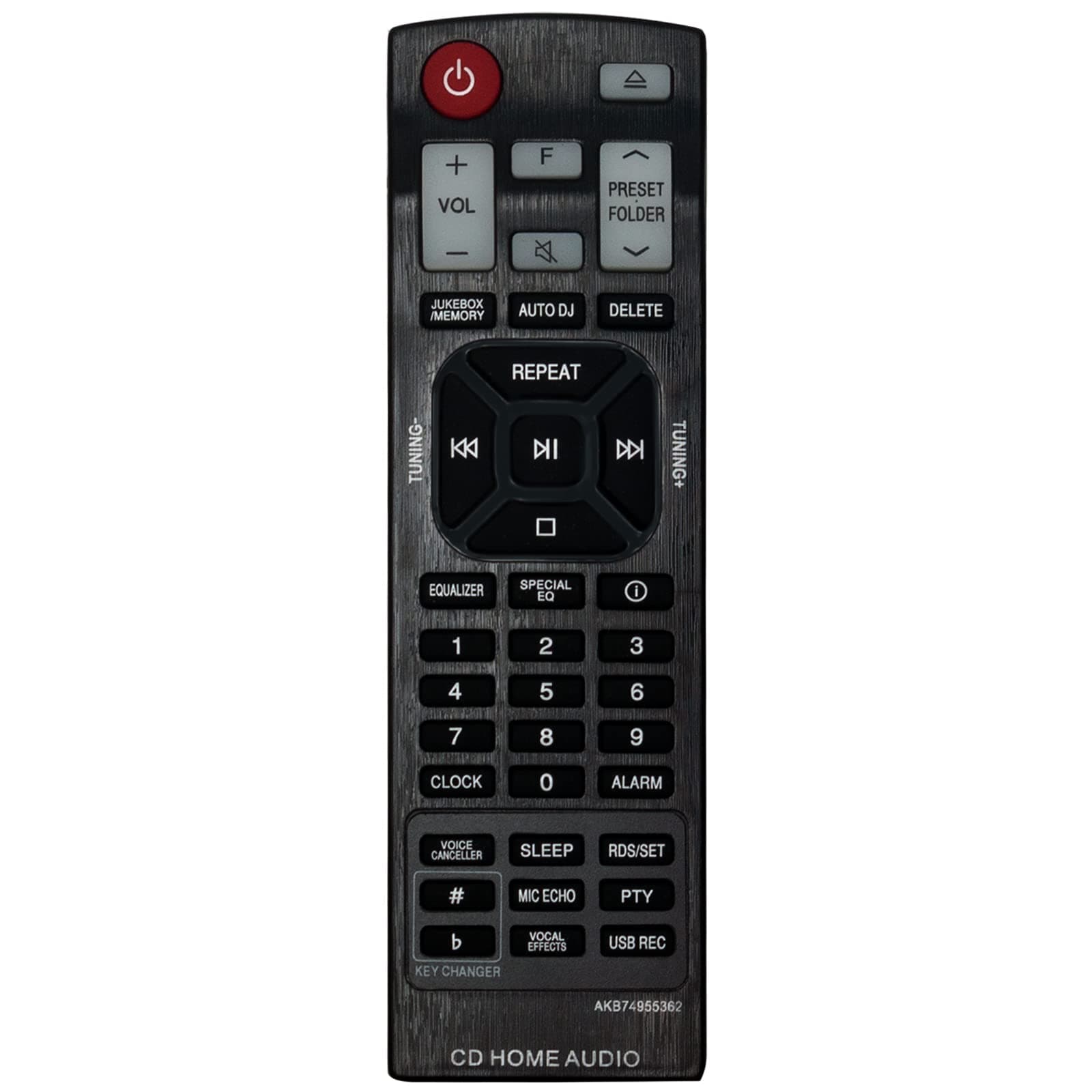 AKB74955362 Replacement Remote fit for LG Mini Hi-Fi System XBOOM CK56 CK99 CL65 OK45 OK55 OK75 OK99 OL100 OL45 CLS65F CKS43F CJ88FB CJ45 CJ65 CJ98 OJ98 CK57FB CKS57F CK43 AKB74955361 AKB74955331