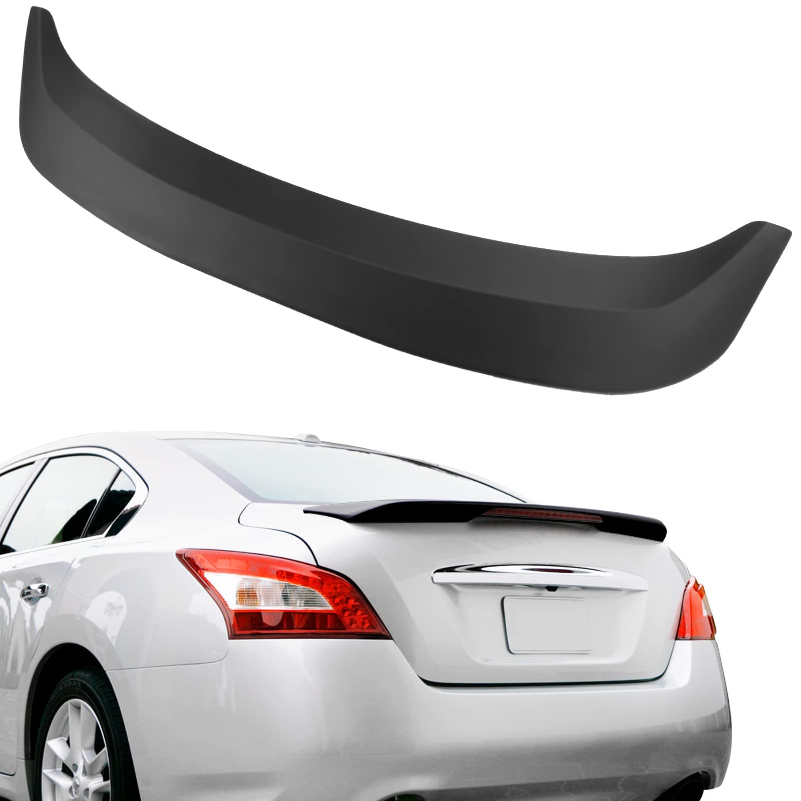 FINDAUTO ABS Rear Trunk Spoiler Wing with 3rd Brake Light Fits for 2009-2015 for Nissan Maxima Trunk Lip Spoiler