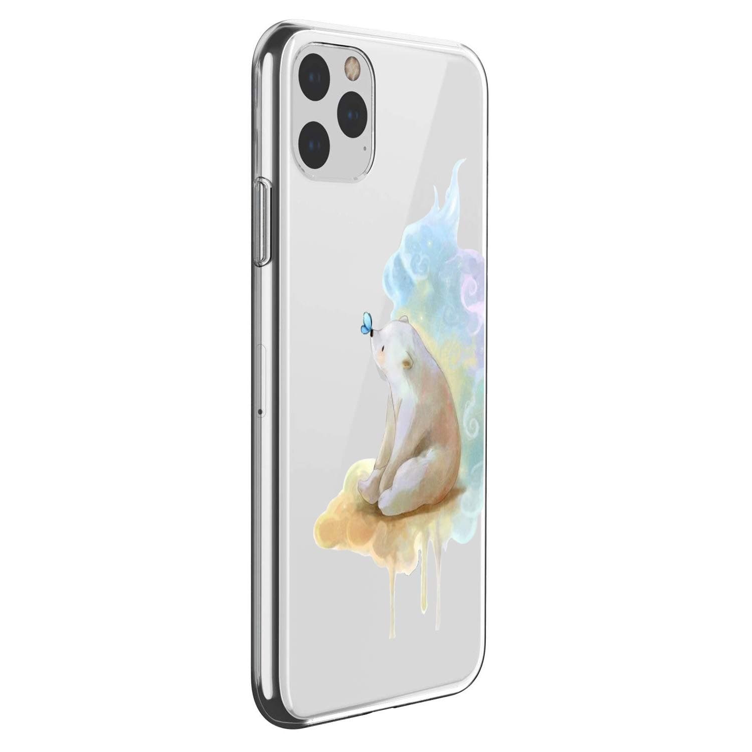 Oihxsetx Compatible for iPhone 11 Pro Max 6.5'' Case,Clear Ultra-Thin Slim Fit Soft TPU Rubber Silicone Cover Flexible Bumper Transparent Owl Pattern Shockproof Protective Case -Polar Bear