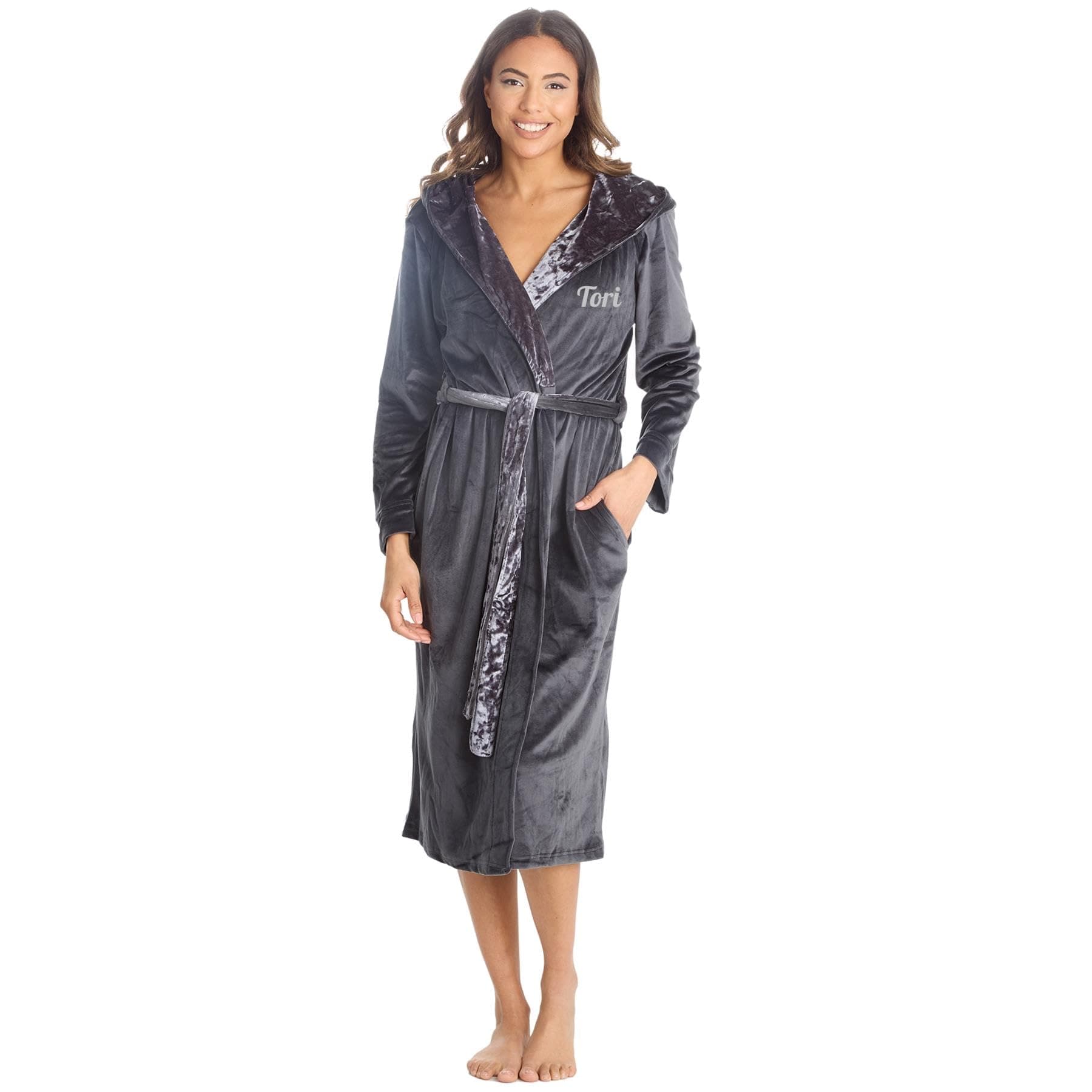 Style It Up Personalised Womens Robe Dressing Gown - Super Soft and Warm Fleece Bathrobe - Ideal for Gifting - Available in Range of Sizes and Colours