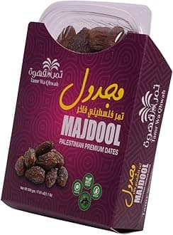 Tamr Wa Qhwah Majdool Palestinian Dates - Naturally Sweet, No Sugar Added, Nutrient-Rich Snack, Great for Gifting Baking, 500g