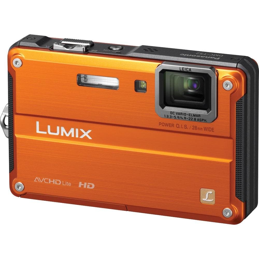 Panasonic Lumix DMC-TS2 14.1 MP Waterproof Digital Camera with 4.6x Optical Image Stabilized Zoom with 2.7-Inch LCD (Orange)