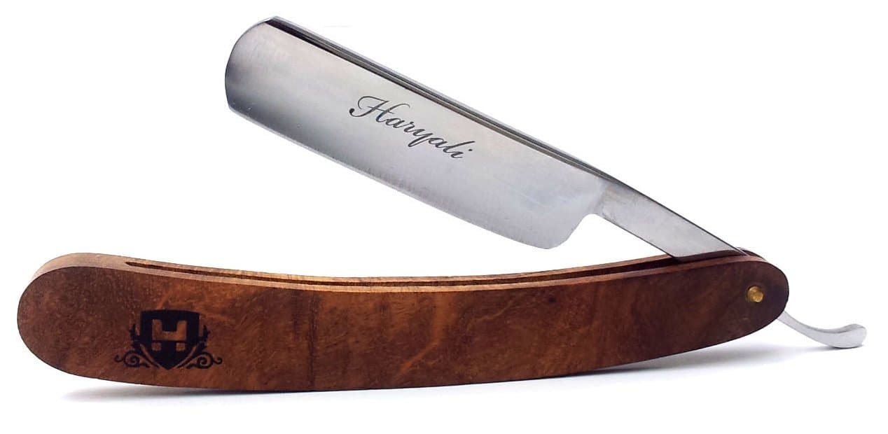 100% Wood Handle Shaving Straight Razor